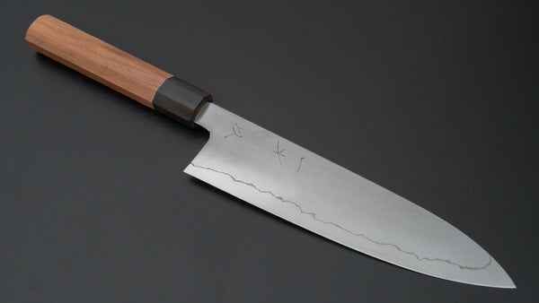 Hitohira Kikuchiyo Izo Silver #3 Gyuto 210mm Yakusugi Cedar Handle - Tetogi