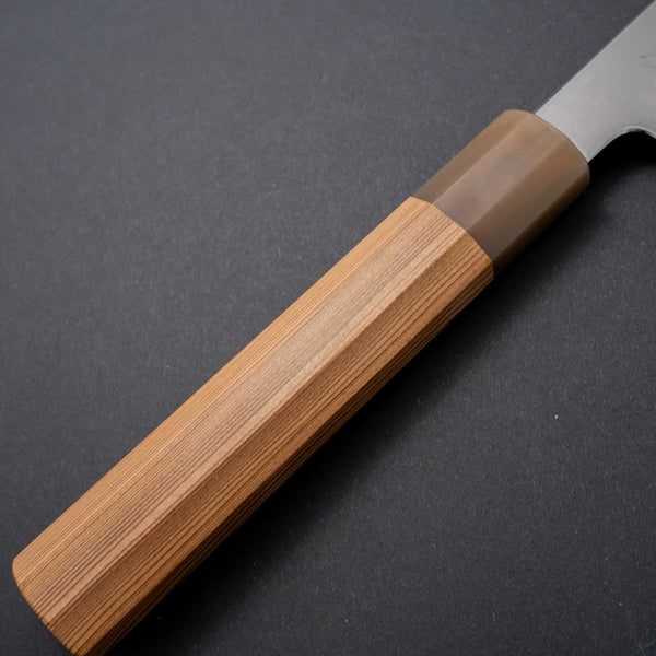 Hitohira Kikuchiyo Izo Silver #3 Gyuto 240mm Yakusugi Cedar Handle (Blond ferrule) - Tetogi