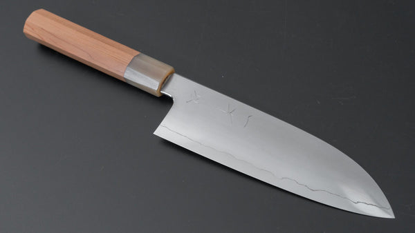 Hitohira Kikuchiyo Izo Silver #3 Santoku Yakusugi Cedar Handle - Tetogi