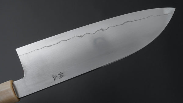 Hitohira Kikuchiyo Izo Silver #3 Santoku Yakusugi Cedar Handle - Tetogi