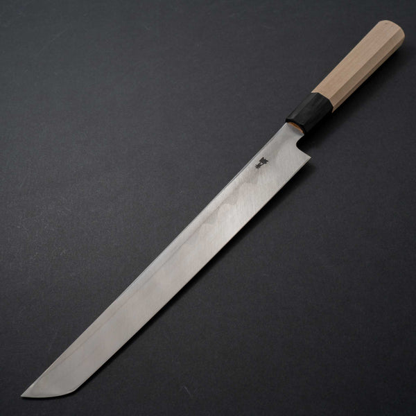 Hitohira Kikuchiyo Manzo Blue #2 Yanagi Sakimaru 270mm Ho Wood Handle (Saya) - Tetogi