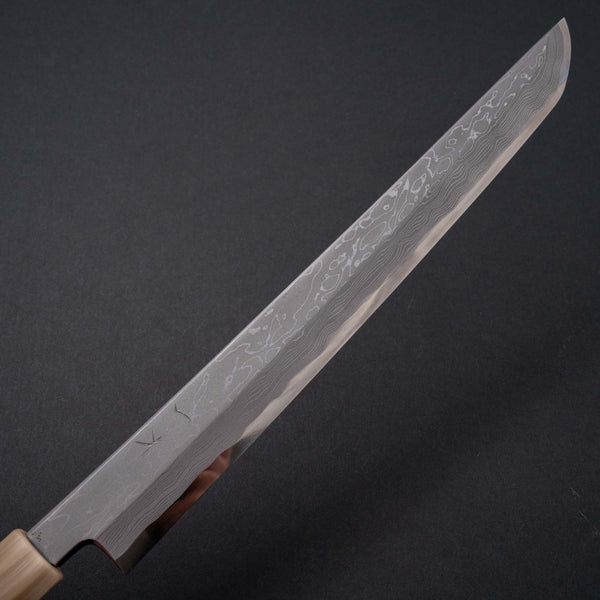 Hitohira Kikuchiyo Mosuke Kikko Blue #1 Yanagi Sakimaru 300mm Ziricote Handle (Saya) - Tetogi