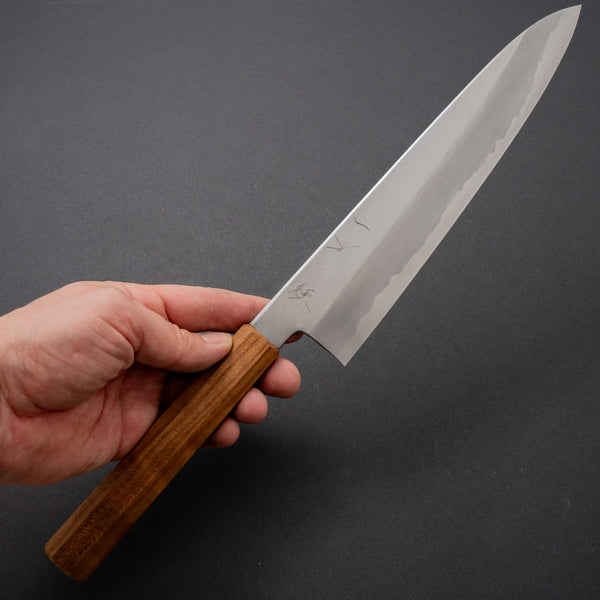 Hitohira Kikuchiyo Ren Blue #2 Gyuto 240mm Riisgaard Teak Handle - Tetogi