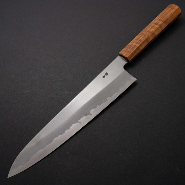 Hitohira Kikuchiyo Ren Blue #2 Gyuto 240mm Riisgaard Teak Handle - Tetogi