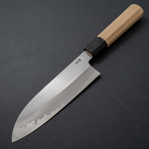 Hitohira Kikuchiyo Ren Blue #2 Santoku 180mm Ho Wood Handle - Tetogi