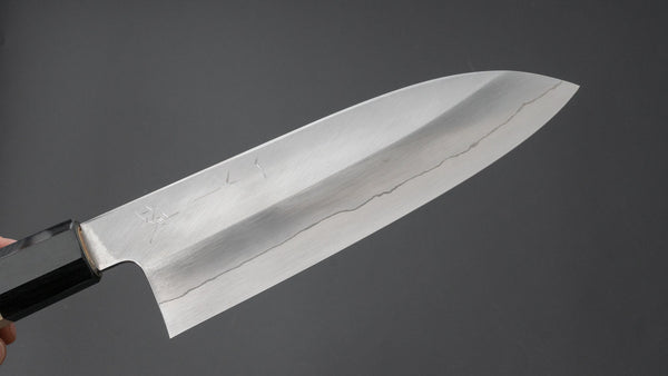 Hitohira Kikuchiyo Ren Silver #3 Santoku 180mm Ho Wood Handle - Tetogi