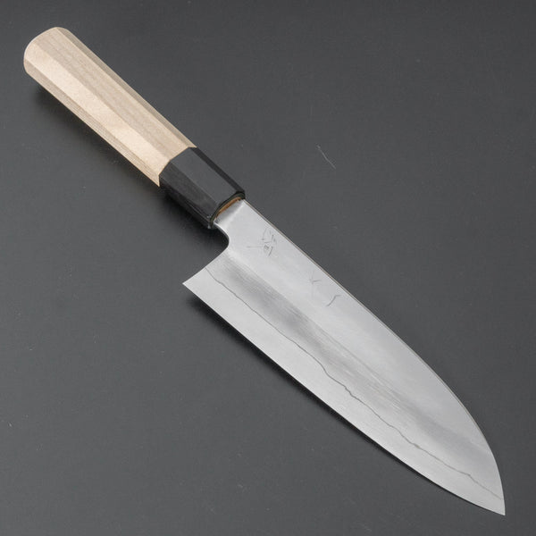 Hitohira Kikuchiyo Ren Silver #3 Santoku 180mm Ho Wood Handle - Tetogi