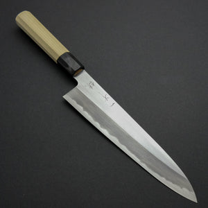 Hitohira Kikuchiyo Ren White #2 Gyuto 210mm Ho Wood Handle - Tetogi