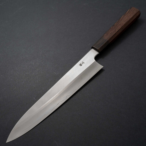 Hitohira Kikuchiyo Rikichi Silver #3 Migaki Gyuto 240mm Tagayasan Handle (Discounted) - Tetogi