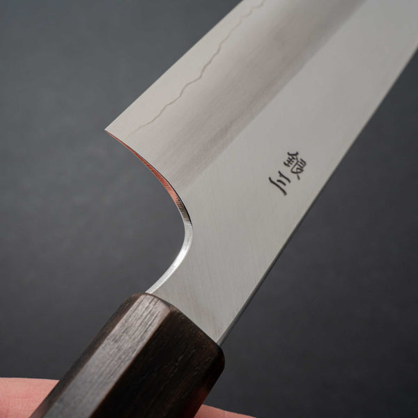 Hitohira Kikuchiyo Rikichi Silver #3 Migaki Gyuto 240mm Tagayasan Handle (Discounted) - Tetogi