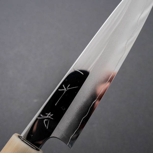 Hitohira Kikuchiyo Rou Silver #3 Mirror Polished Petty 135mm Ebony Handle - Tetogi