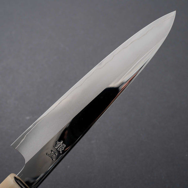 Hitohira Kikuchiyo Rou Silver #3 Mirror Polished Petty 135mm Ebony Handle - Tetogi