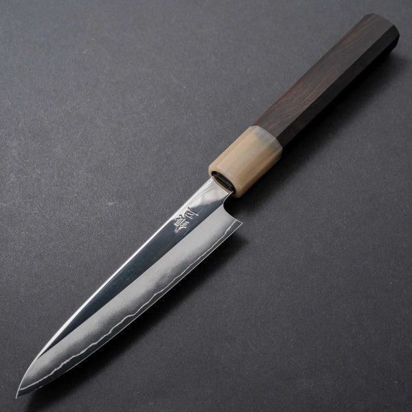 Hitohira Kikuchiyo Rou Silver #3 Mirror Polished Petty 135mm Ebony Handle - Tetogi