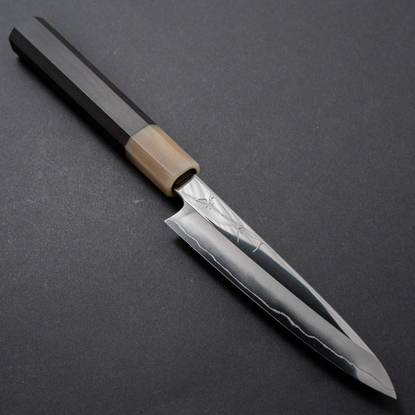 Hitohira Kikuchiyo Rou Silver #3 Mirror Polished Petty 135mm Ebony Handle - Tetogi