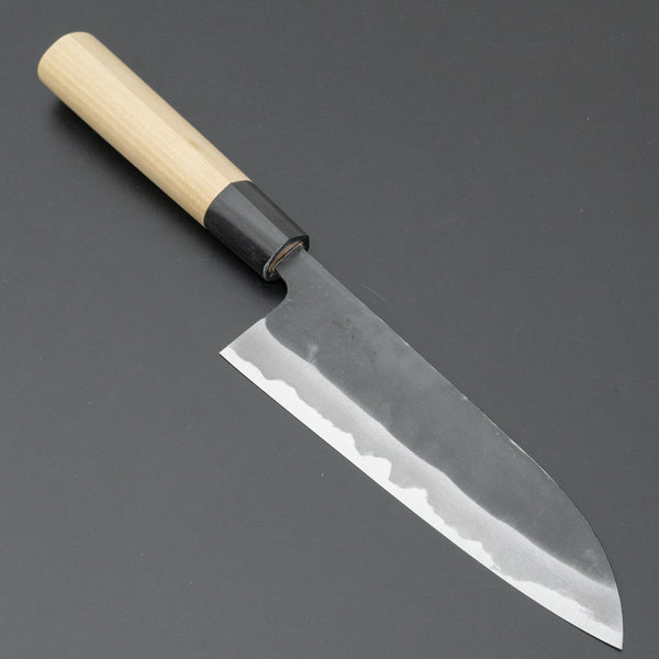 Hitohira MS Kurouchi White #2 Santoku 165mm Ho Wood Handle - Tetogi