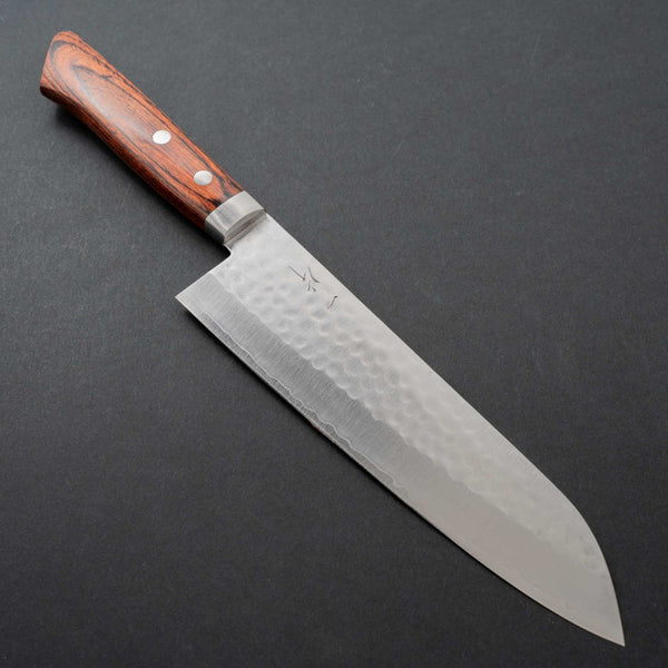 Hitohira NM Tsuchime Gyuto 180mm Imitation Mahogany Handle - Tetogi