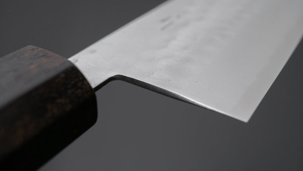 Hitohira NM Tsuchime Gyuto 180mm Walnut Handle (Ziricote Ferrule) - Tetogi