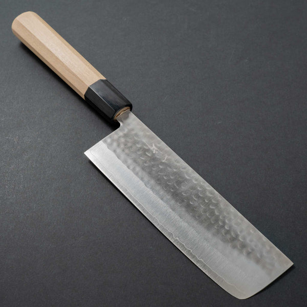 Hitohira NM Tsuchime Nakiri 165mm Ho Wood Handle - Tetogi