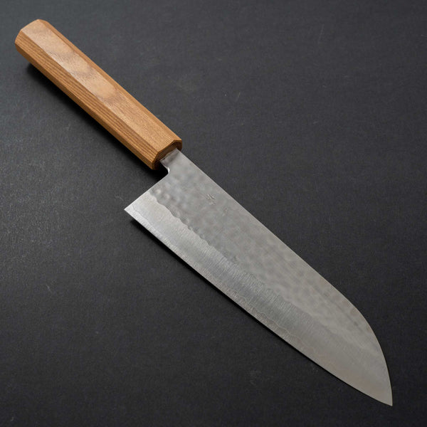 Hitohira NM Tsuchime Santoku 170mm Enju Handle - Tetogi