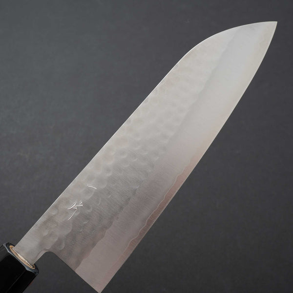 Hitohira NM Tsuchime Santoku 170mm Ho Wood Handle - Tetogi