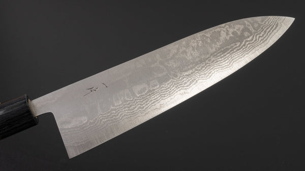 Hitohira Setsu Forged VG-10 Damascus Gyuto 210mm Rosewood Handle - Tetogi