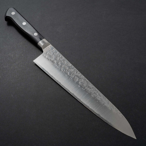 Hitohira T10 Tsuchime Gyuto 210mm Pakka Handle - Tetogi