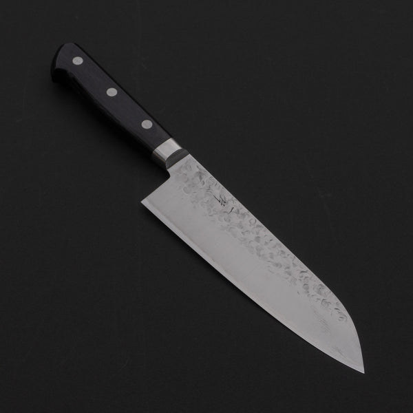 Hitohira T10 Tsuchime Santoku 170mm Pakka Handle - Tetogi