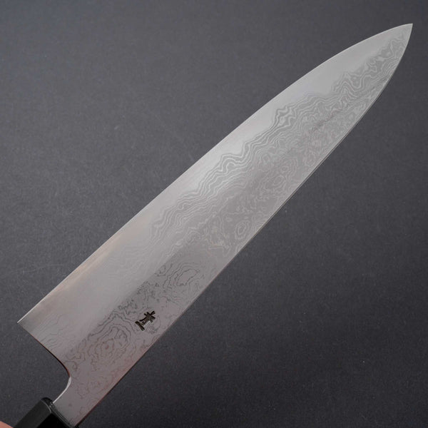 Hitohira Tanaka Kyuzo Blue #1 Damascus Gyuto 240mm Taihei Ebony Handle - Tetogi