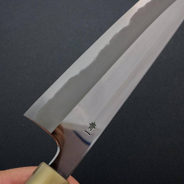 Hitohira Tanaka Kyuzo Blue #1 Mirror Gyuto 240mm Taihei Ebony Handle - Tetogi