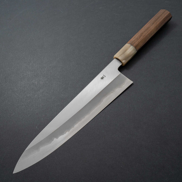 Hitohira Tanaka Kyuzo Blue #1 Stainless Clad Gyuto 240mm Ziricote Handle - Tetogi