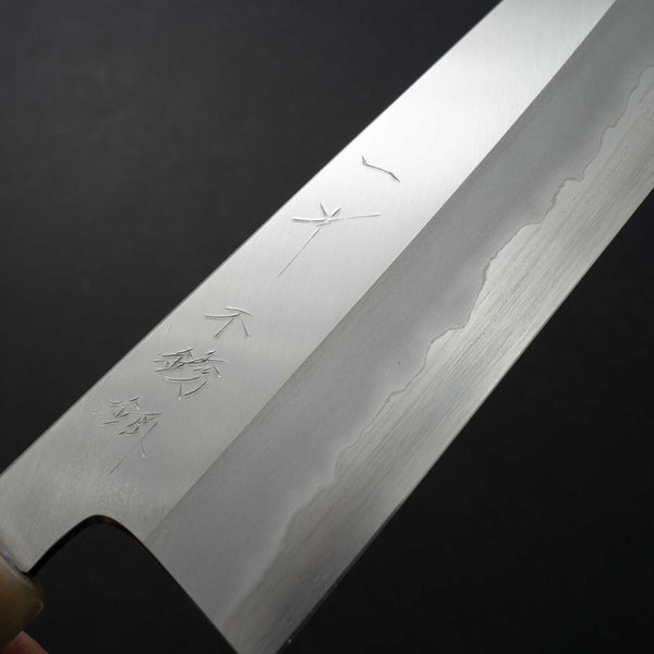 Hitohira Tanaka Kyuzo Blue #1 Stainless Clad Gyuto 240mm Ziricote Handle - Tetogi