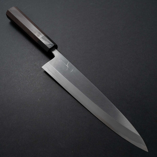 Hitohira Tanaka Manzo White #2 Mioroshi Deba 240mm Ebony Handle (Saya) - Tetogi