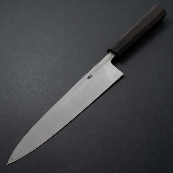 Hitohira Tanaka Manzo White #2 Mioroshi Deba 240mm Ebony Handle (Saya) - Tetogi