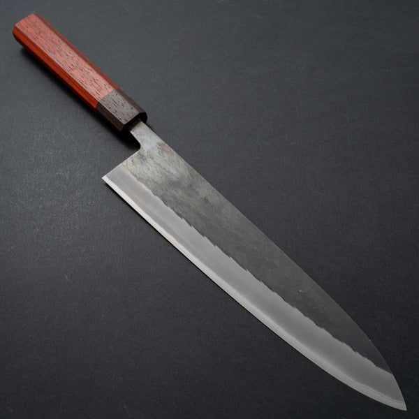 Hitohira TD Blue #2 Stainless Clad Kurouchi Gyuto 240mm Padauk Handle - Tetogi