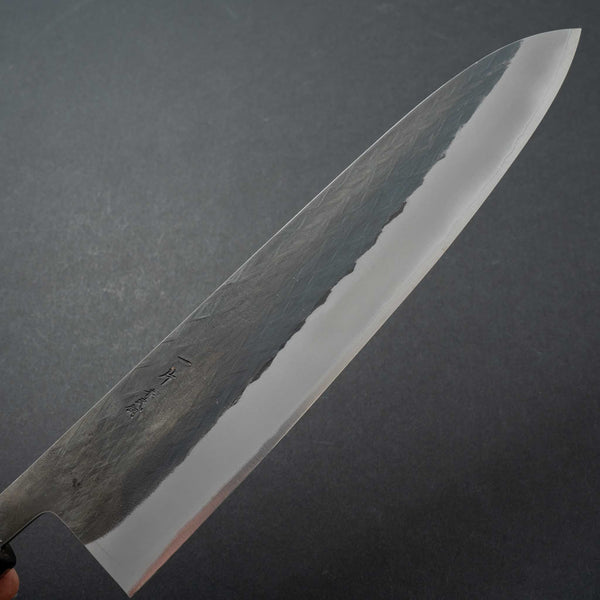 Hitohira TD Blue #2 Stainless Clad Kurouchi Gyuto 240mm Wenge Handle - Tetogi