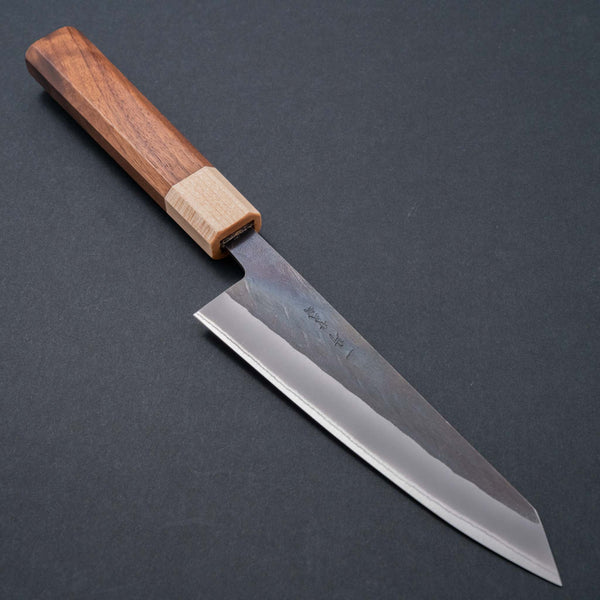 Hitohira TD Blue #2 Stainless Clad Kurouchi Honesuki Kaku 150mm Walnut Handle - Tetogi