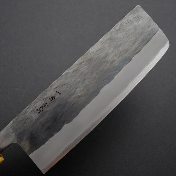 Hitohira TD Blue #2 Stainless Clad Kurouchi Nakiri 165mm Walnut Handle - Tetogi