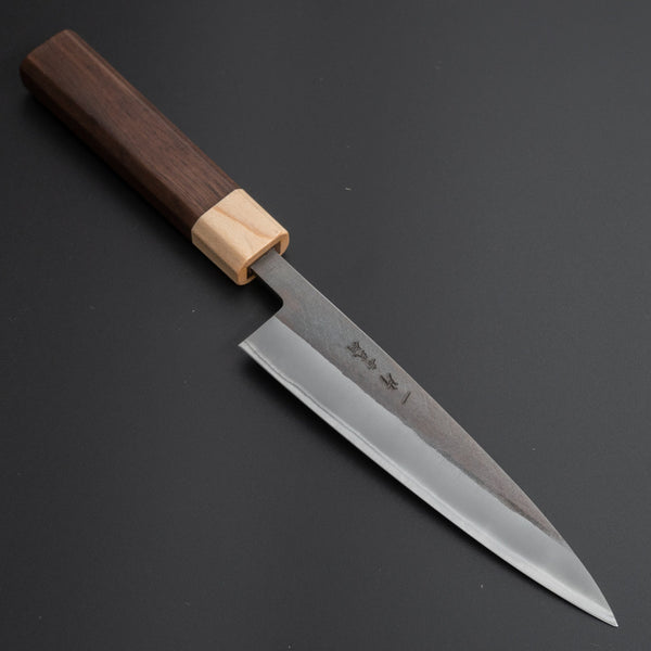 Hitohira TD Blue #2 Stainless Clad Kurouchi Petty 135mm Walnut Handle - Tetogi