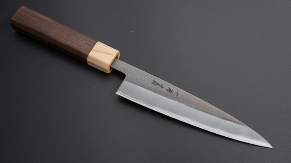 Hitohira TD Blue #2 Stainless Clad Kurouchi Petty 135mm Walnut Handle - Tetogi