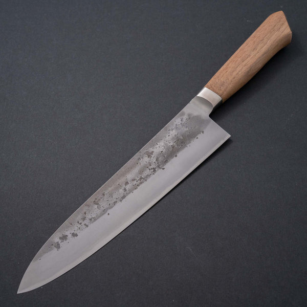 Hitohira TD Blue #2 Stainless Clad Nashiji Yo Gyuto 210mm Walnut Handle - Tetogi