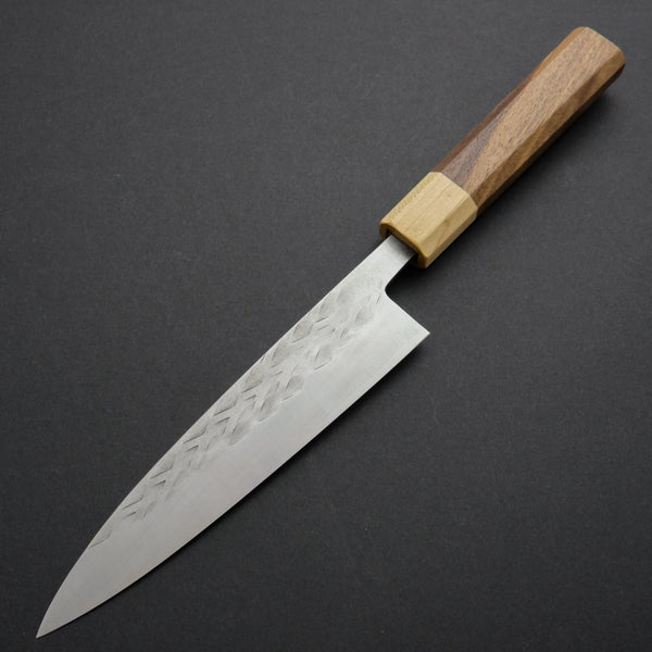 Hitohira TD SLD Tsuchime Gyuto 165mm Walnut Handle - Tetogi