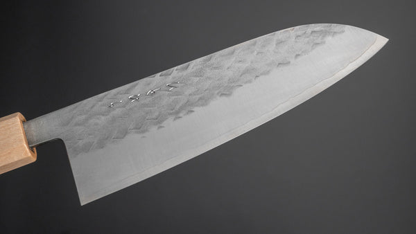 Hitohira TD SLD Tsuchime Santoku 165mm Walnut Handle - Tetogi