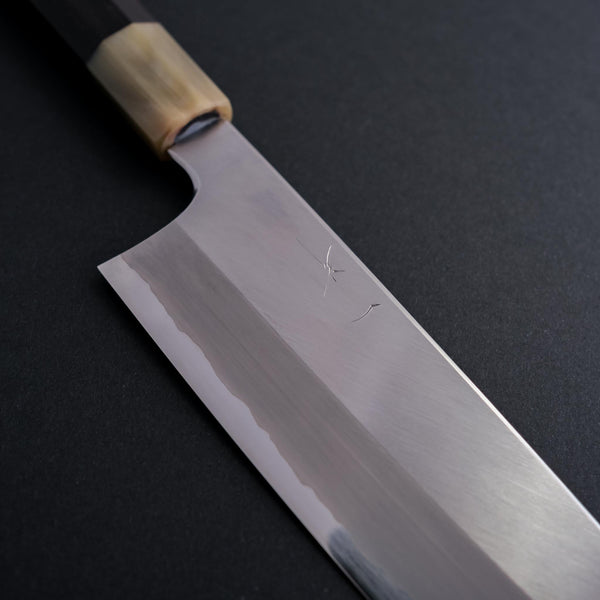 Hitohira Togashi Blue #1 Stainless Clad Gyuto 240mm Taihei Ebony Handle - Tetogi