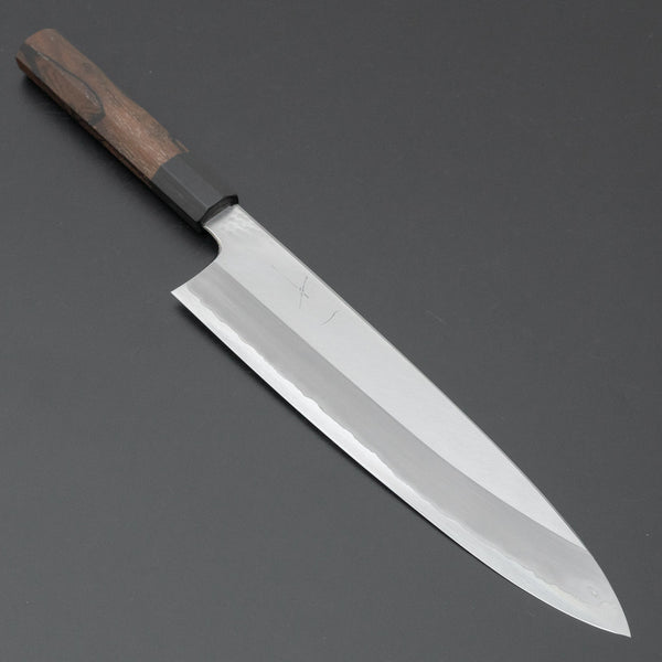 Hitohira Togashi Blue #1 Stainless Clad Migaki Gyuto 270mm Ziricote Handle - Tetogi