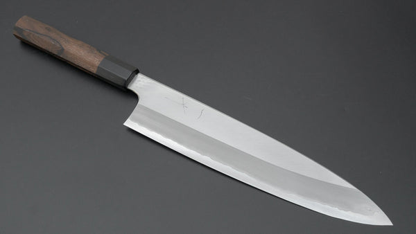 Hitohira Togashi Blue #1 Stainless Clad Migaki Gyuto 270mm Ziricote Handle - Tetogi