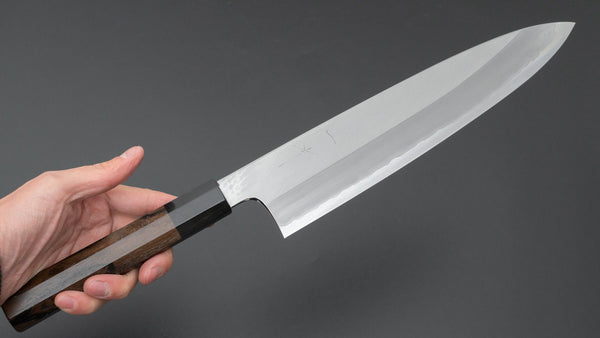 Hitohira Togashi Blue #1 Stainless Clad Migaki Gyuto 270mm Ziricote Handle - Tetogi