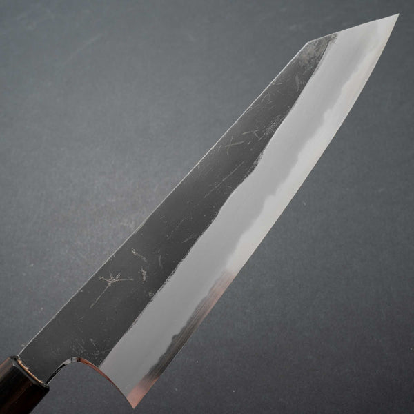 Hitohira Togashi Blue #2 Kurouchi Kiritsuke Gyuto 240mm Cherry Wood Handle (Ebony End) - Tetogi