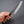 Hitohira Togashi Blue #2 Kurouchi Santoku Cherry Wood Handle (Ebony End) - Tetogi