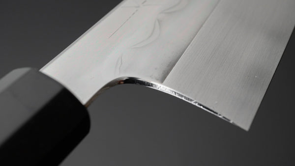 Hitohira Togashi White #1 Mizu Honyaki Kiritsuke Gyuto 240mm Kurokaki Persimmon Handle (#079/ Saya) - Tetogi