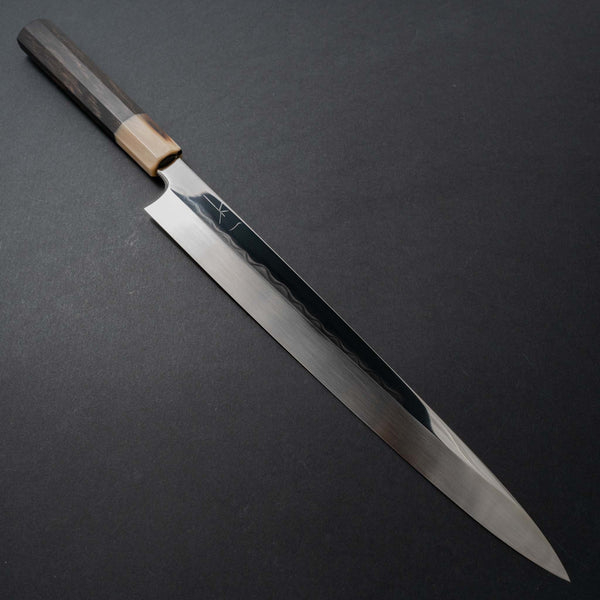 Hitohira Togashi White #1 Mizu Honyaki Yanagiba 300mm Taihei Ebony Handle (Saya) - Tetogi